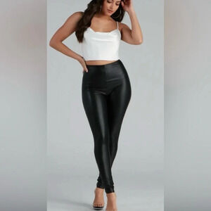 Winsor Black Faux Leather Leggings